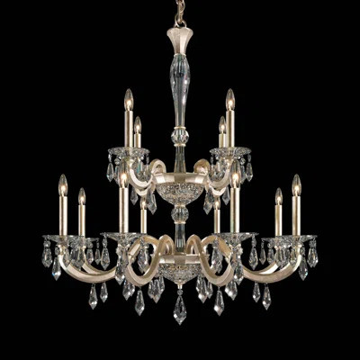 Napoli 12 - Light Candle Style Traditional Chandelier with Crystal Accents | Perigold
