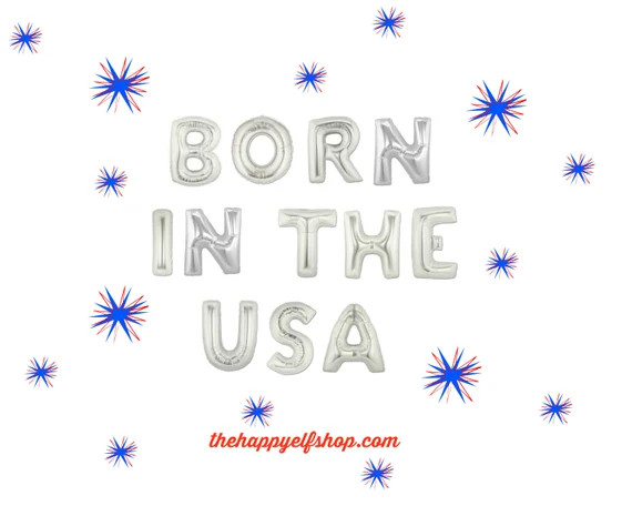 16" Born in the USA balloons/banner. Fourth of july balloons. American pride  balloons. patriotic... | Etsy (US)