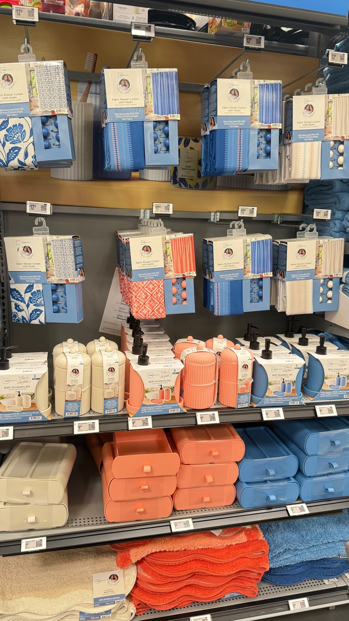 Bathroom refresh curtain with rods shower liner soap dispenser drawer organizer bathroom canisters bath accessory set orange coral green blue white home decor bathroom finds back to school dorm room apartment 

#LTKHome #LTKFindsUnder50 #LTKStyleTip