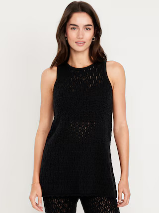 Sleeveless Crochet Tunic Sweater | Old Navy (US)
