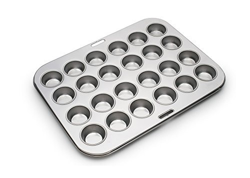 Fox Run Mini Muffin and Cupcake Pan, 24 Mini Cups, Stainless Steel Baking Pan, 10.5 x 13.75 x 1.5 inches, | Amazon (US)