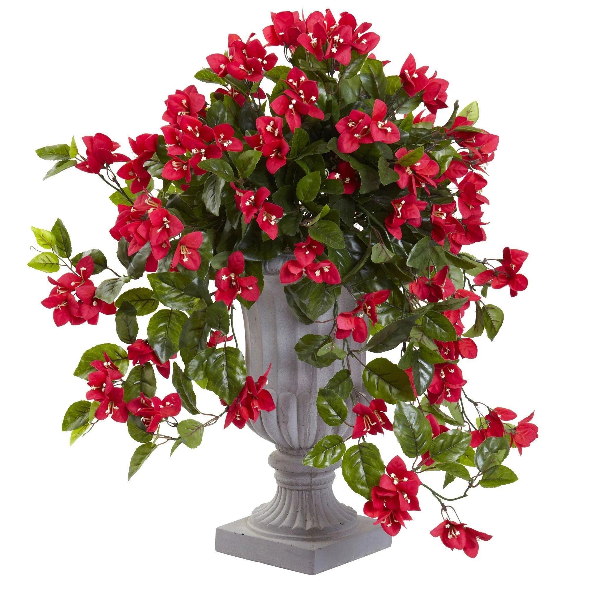 Bougainvillea with Urn UV Resistant (Indoor/Outdoor) | Nearly Natural | Nearly Natural