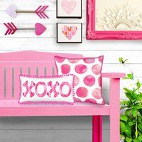 Valentines Pillows || Xoxo Pillow Pink Polkadot | Etsy (US)