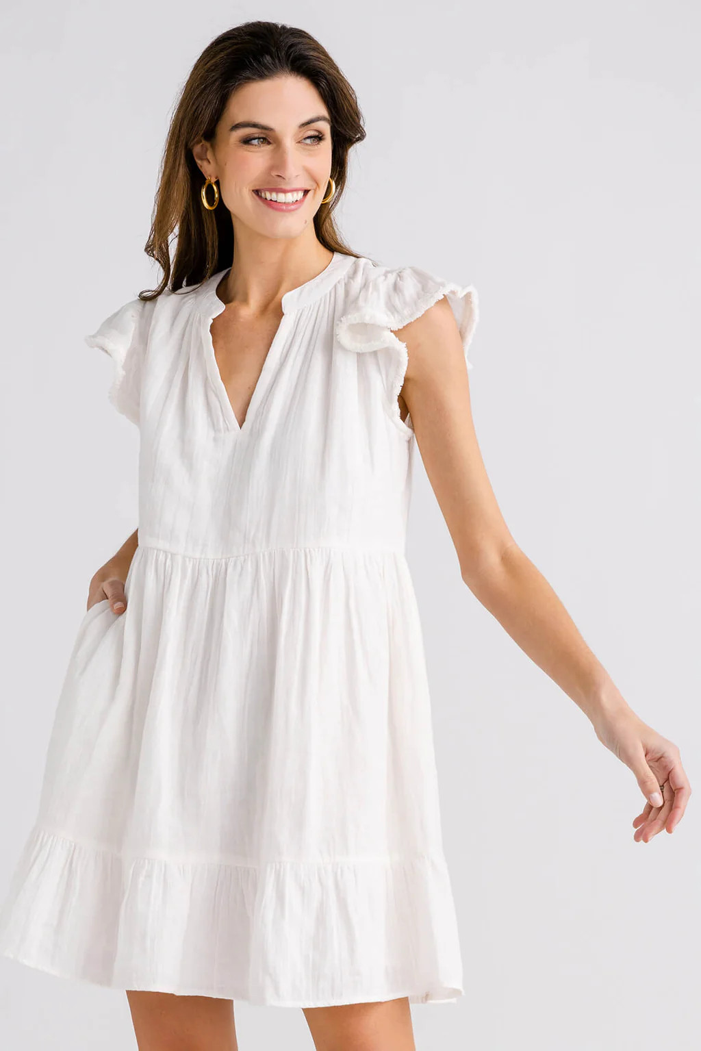 THML Capsleeve Solid Dress | Social Threads