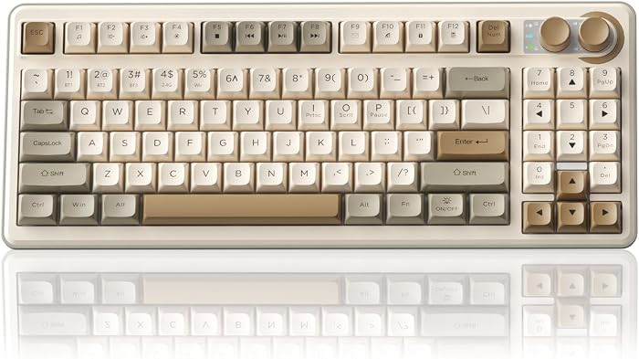 SOLAKAKA SK90 75% Wireless Gaming Keyboard - 4000mAh Tri-Mode (BT5.0/2.4G/USB-C) Cute Creamy Gami... | Amazon (US)