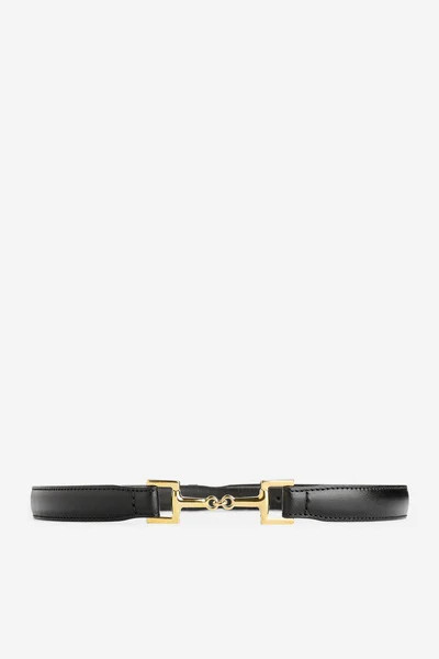 Horsebit Buckle Leather Belt – Black – Women – ARKET GB | Arket UK