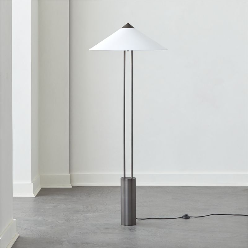 Staccato Gunmetal Floor Lamp + Reviews | CB2 | CB2