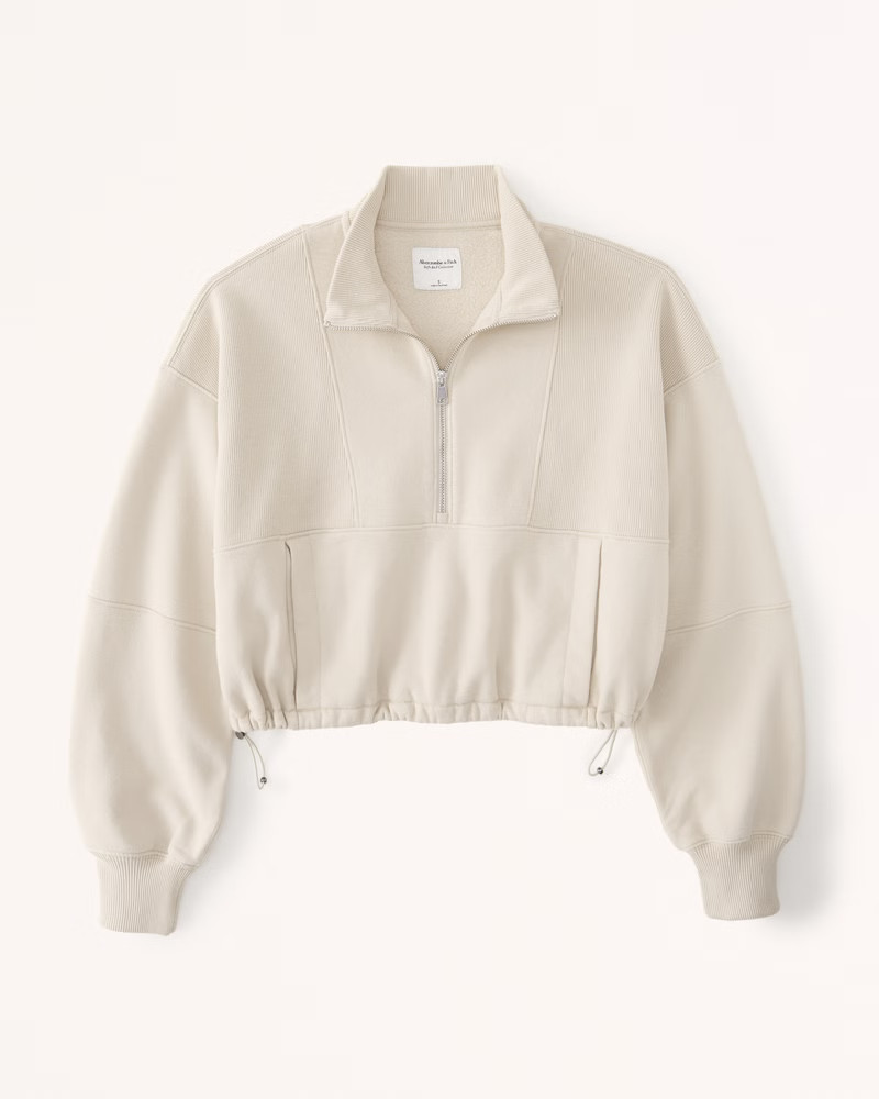 Cinched Bungee Mockneck Half-Zip | Abercrombie & Fitch (US)