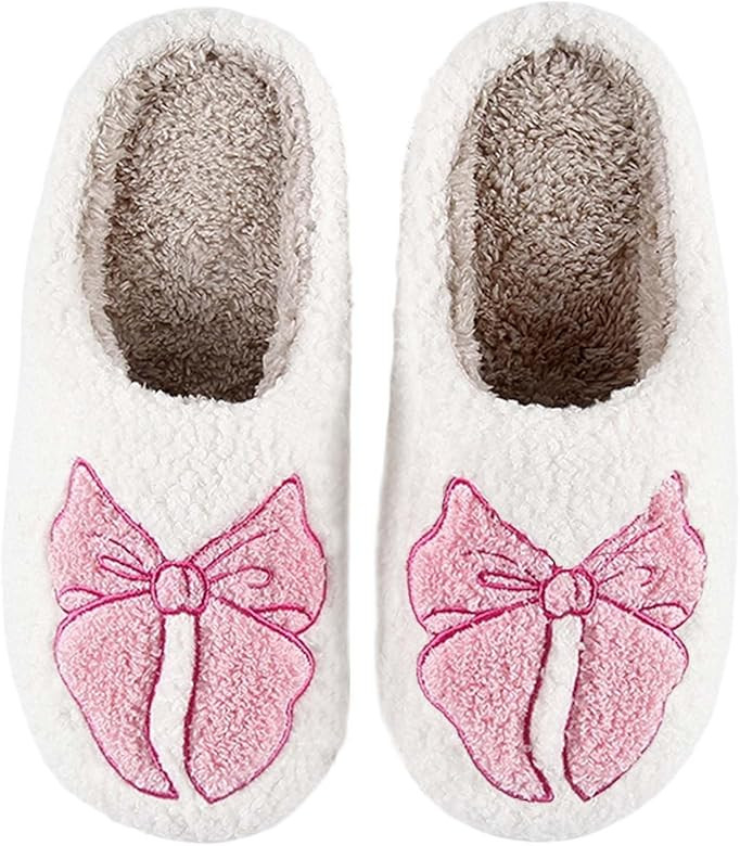 Womens Mens Slippers Retro Memory Foam Cute Cartoon Plush Fluffy Warm Fur Lined slippers Indoor H... | Amazon (US)