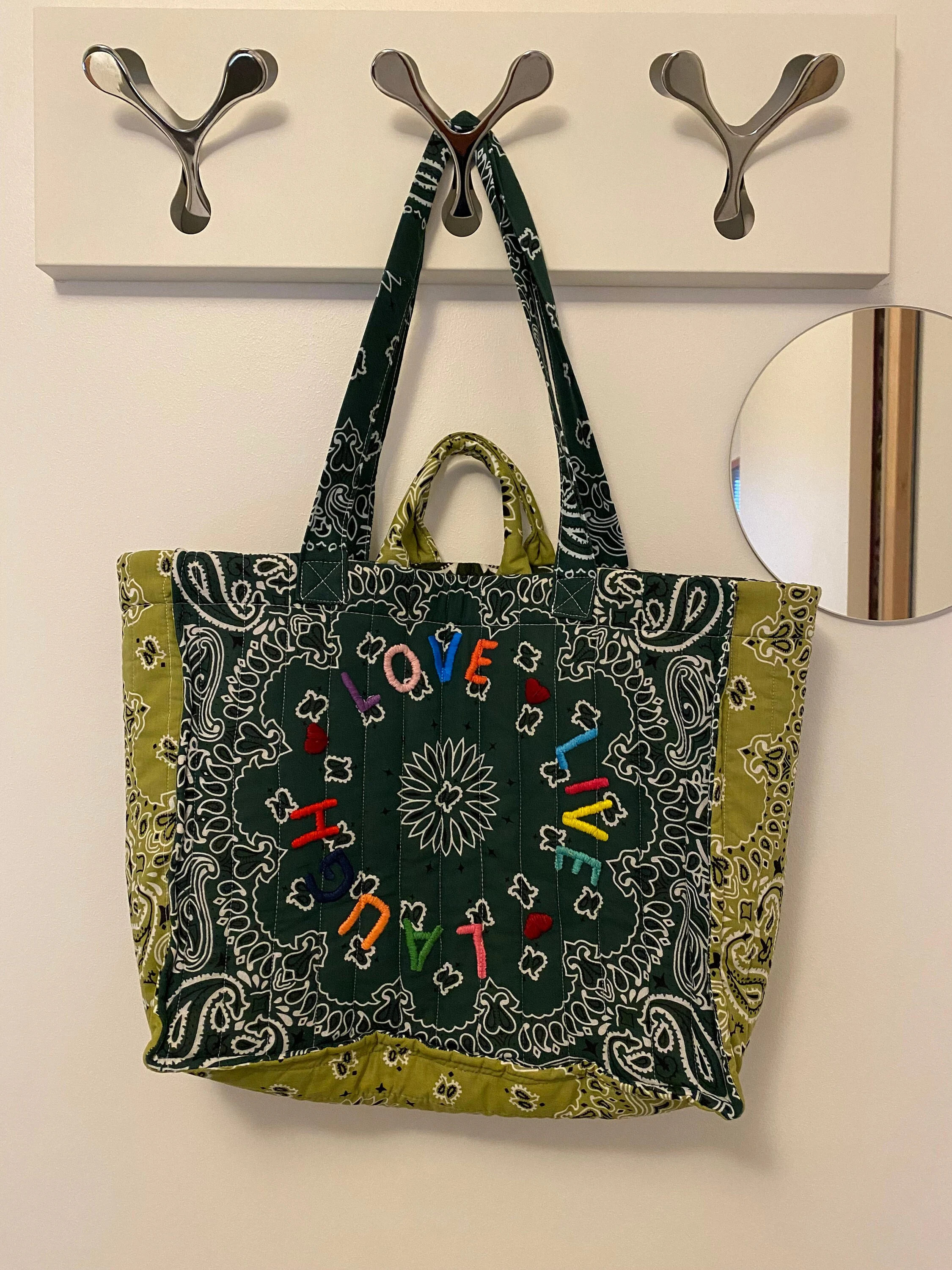 Customizable quilted bandana tote bag | Etsy (Global)