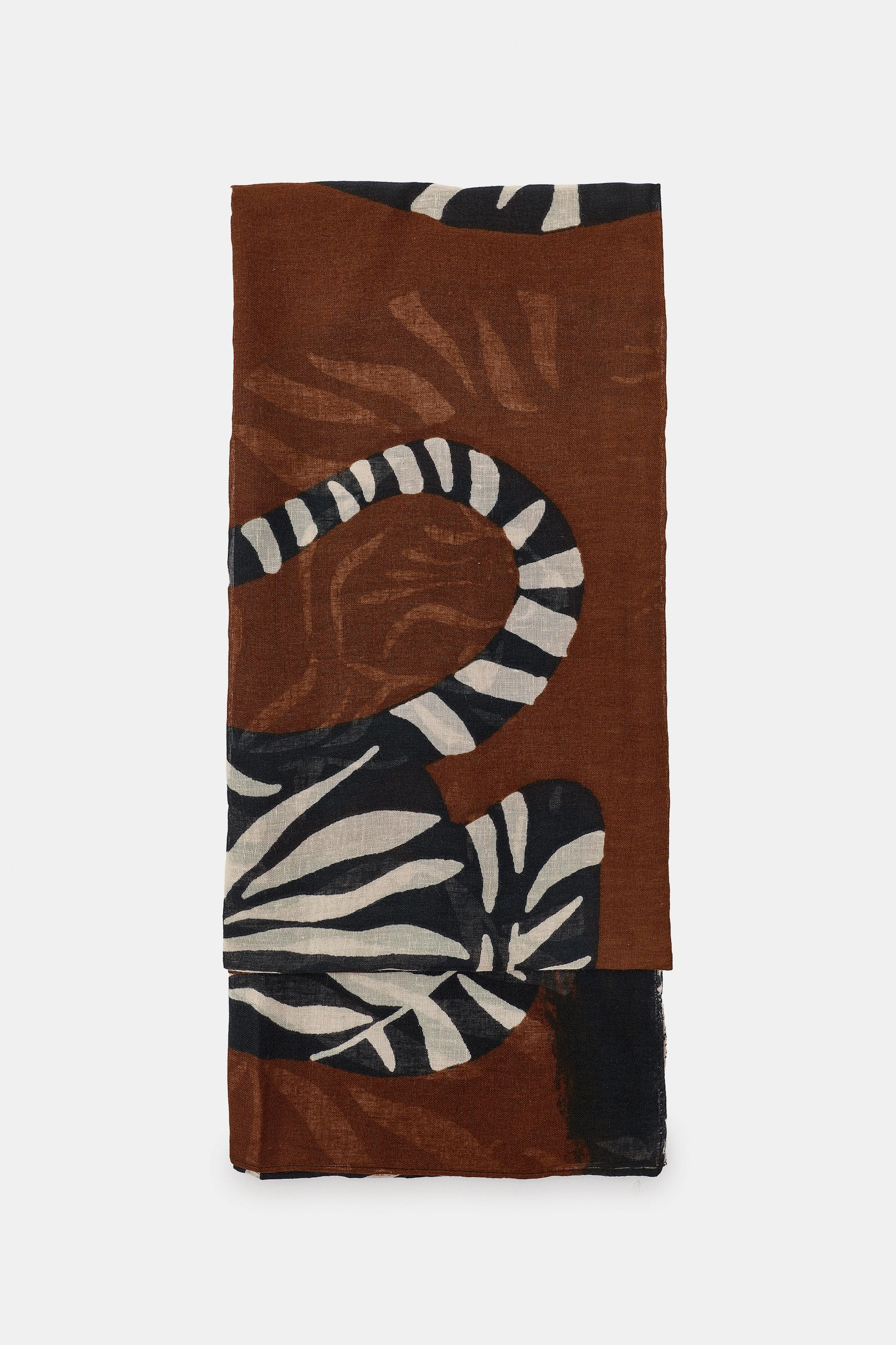 HALSTUCH MIT LEINEN UND TIGERPRINT | Zara DE