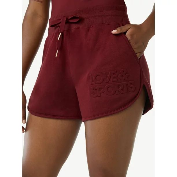 Love & Sports Women's Embossed Logo Lounge Shorts - Walmart.com | Walmart (US)