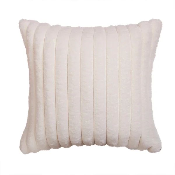 Byford Striped Faux Fur Pillow Cover | Wayfair North America