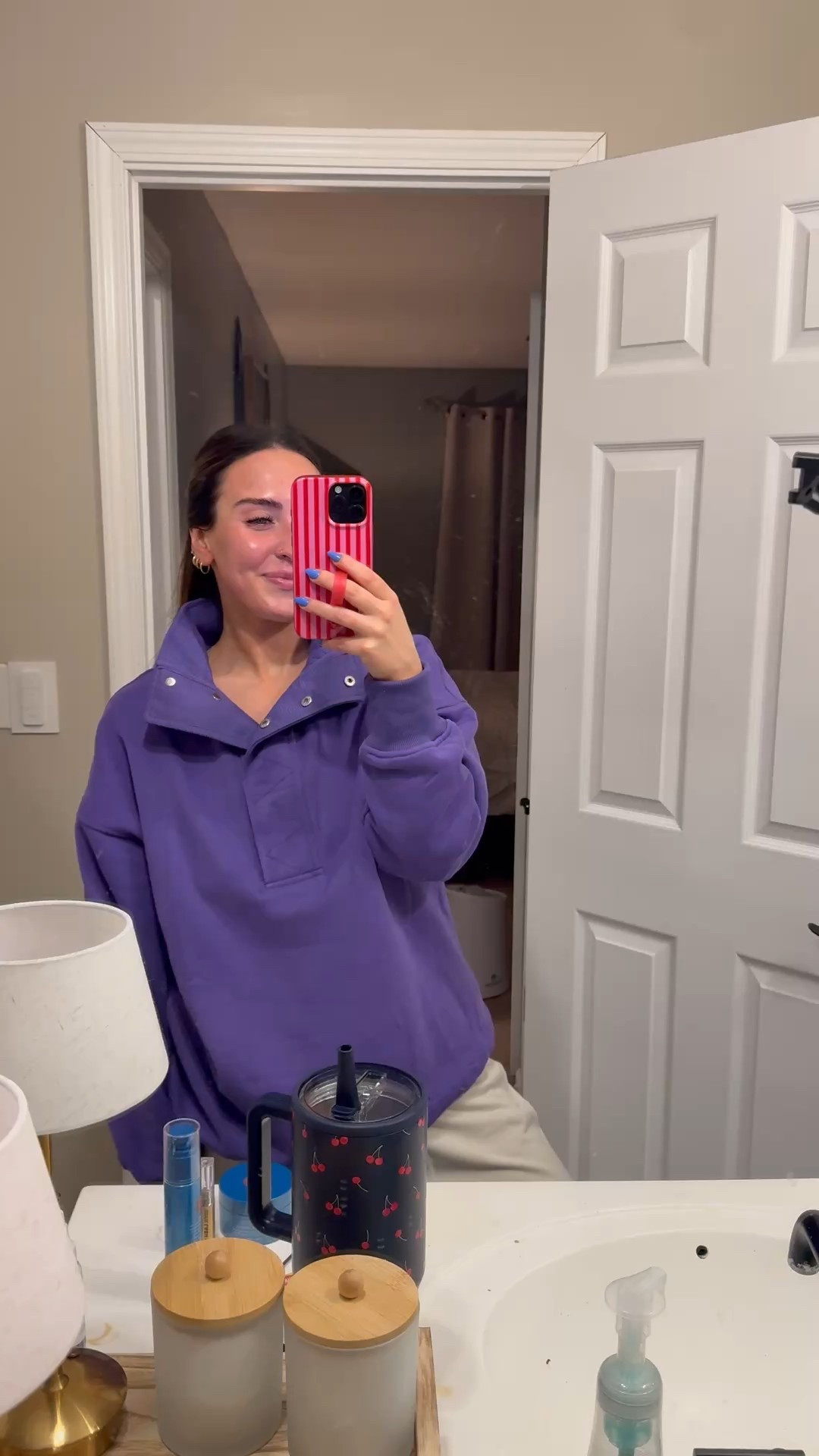 Aerie look alike got it from Amazon, a little thicker but same stitch on the collar. Comes in so many fun colors. I linked the aerie one as well  

#LTKValentine #LTKootd