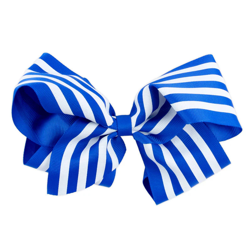Stripe Grosgrain Hair Bow | Classic Whimsy