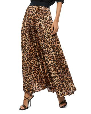 Alice and Olivia Pleated Animal Print Maxi Skirt  | Bloomingdale's Women | Bloomingdale's (US)