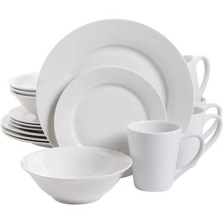 Gibson Home 102563.16RM Classic Porcelain Zen Buffet 16 Piece Round Dinnerware Set with Multi Siz... | Target