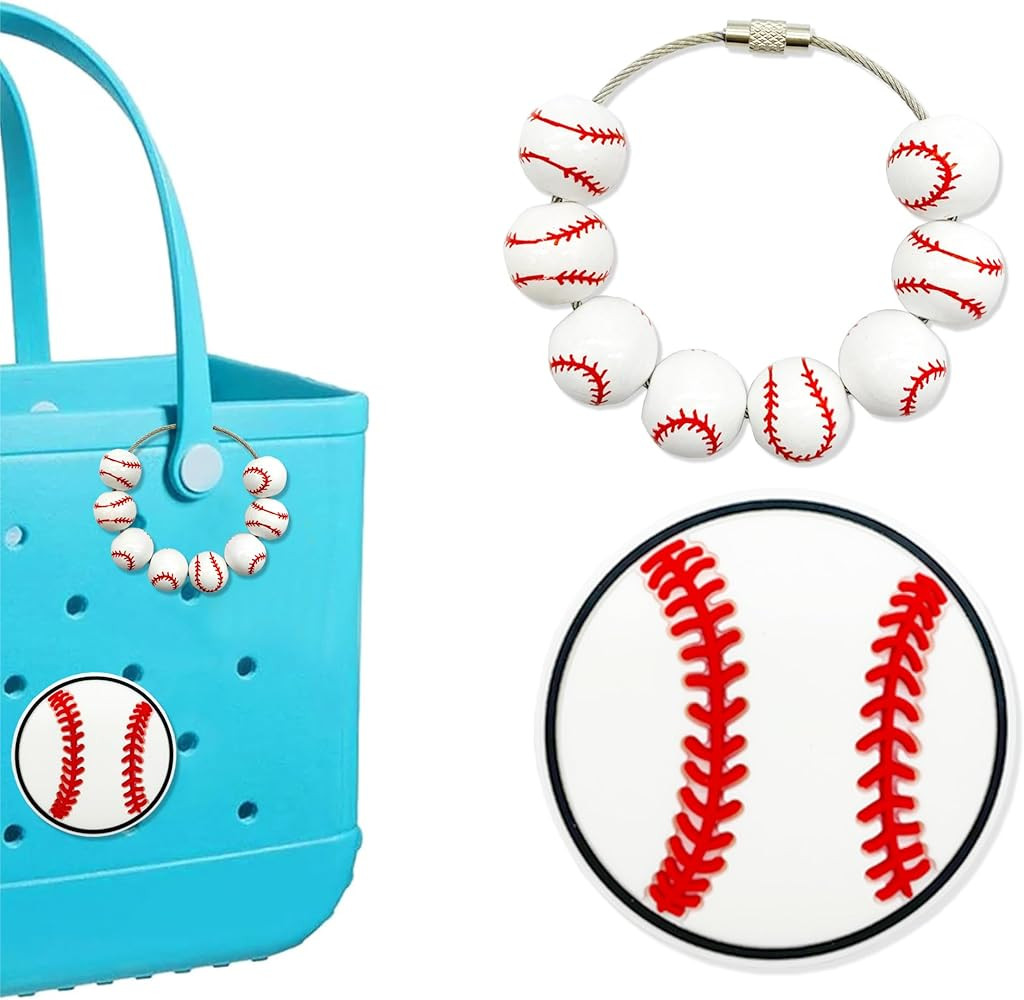 2Pcs Charms for Bogg Bag Accessories, Sport Beach Bag Accessories for Simply Southern Bogg Bag, I... | Amazon (US)