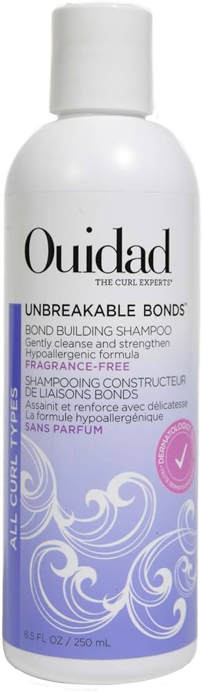 OUIDAD Unbreakable Bonds Bond Building Shampoo for Curly Hair - Fragrance Free - 8.5 oz | Amazon (US)