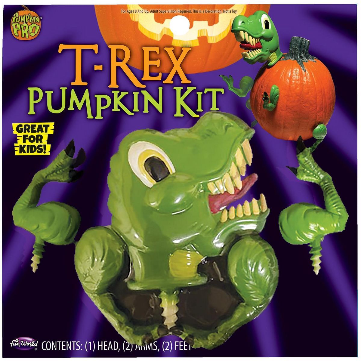 Funworld Halloween T-Rex Dinosaur Pumpkin Decorating Kit | Target