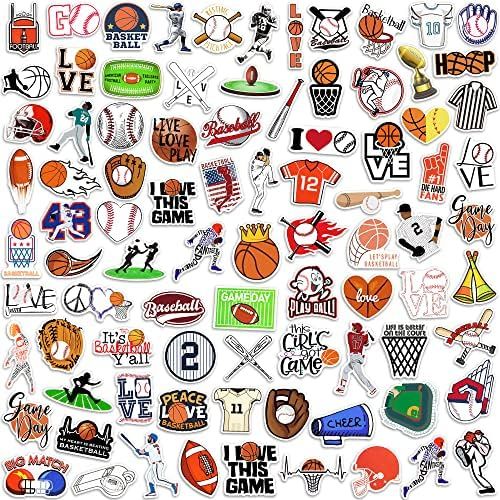 SUSIHI 155Pcs Sports Stickers for Kids Baseball Stickers for Water Bottles Basketball Stickers for L | Amazon (US)