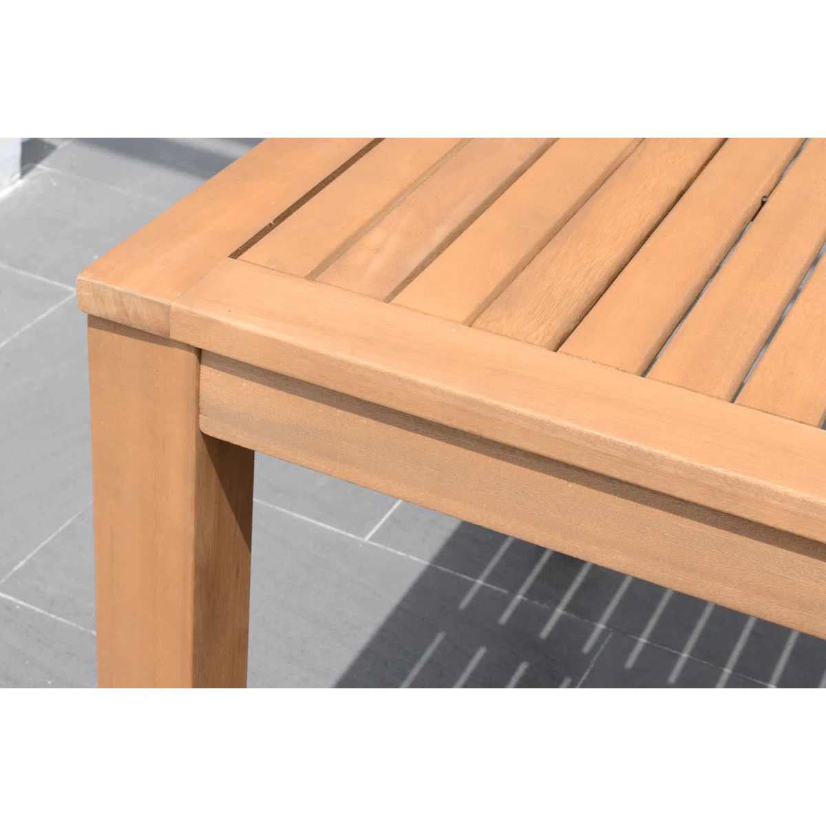 Alyisa 88" Rectangular Eucalyptus Outdoor Dining Table | Wayfair North America