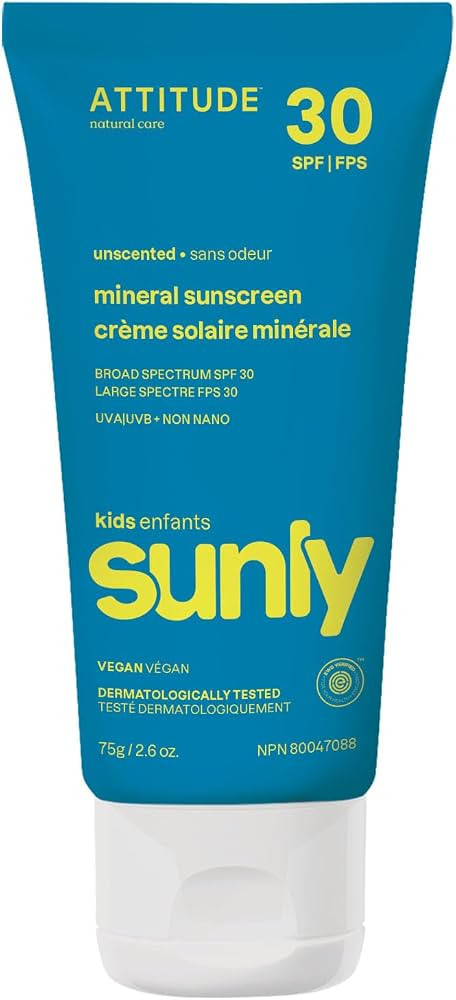 ATTITUDE Mineral Sunscreen for Baby and Kids, EWG Verified, Broad Spectrum UVA/UVB, Dermatologica... | Amazon (US)