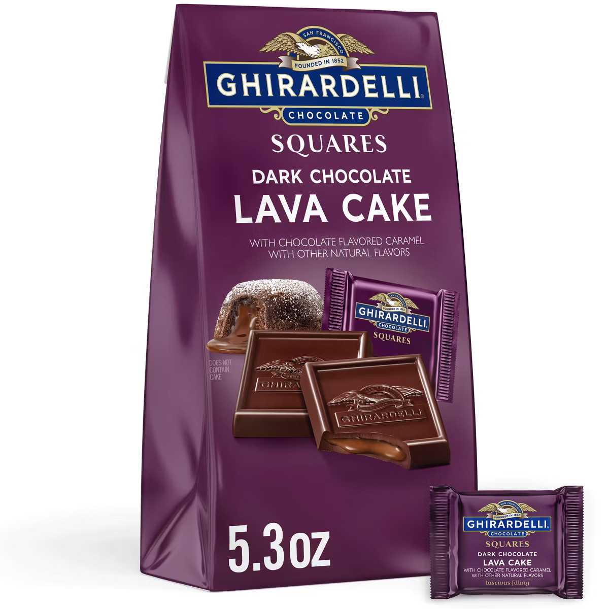 Ghirardelli Dark Chocolate Candy SQUARES with Lava Cake Filling - 5.3oz | Target