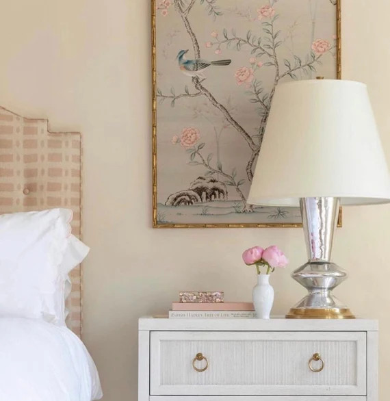 26 X 53 Chinoiserie Handpainted Artwork on Silver | Etsy | Etsy (US)