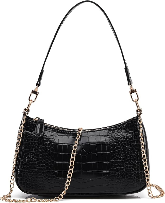 Amazon.com: Gumhay Shoulder Bag for Women with 2 Removable Straps and Zipper Closure Crossbody Ba... | Amazon (US)