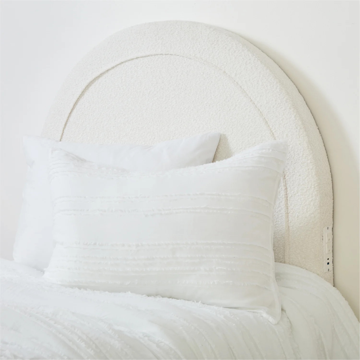 Riley Charging Round Headboard | Dorm Essentials - Dormify | Dormify