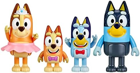 Bluey - The Show - 4-Pack, Bingo, Chilli & Bandit 2.5-3 inch Figures | Amazon (US)