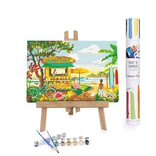 Tropical Delight: Fruit Stand at the Beach - Paint by Numbers 16x24in (40x60cm) | Michaels | Michaels Stores
