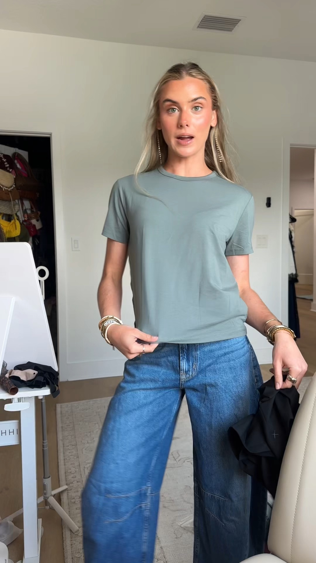 Cuts clothing size xs almost Fridays tee (code is SLOANEV) Ready for anything. A classic fit tee for that extra push to cross this week’s finish line. Perfectly pairs with your favorite jeans and sneakers for a “get shit done” day. Or pair it with your go-to sweats and slides for a comfy but polished off-duty look

#LTKootd #LTKSeasonal #LTKSaleAlert
