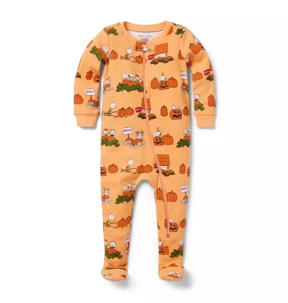 Baby Good Night Footed Pajama In Peanuts Halloween | Janie and Jack