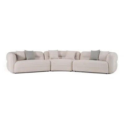 Gypsy - Modern Off-white Fabric Curved Sectional Sofa | Wayfair North America