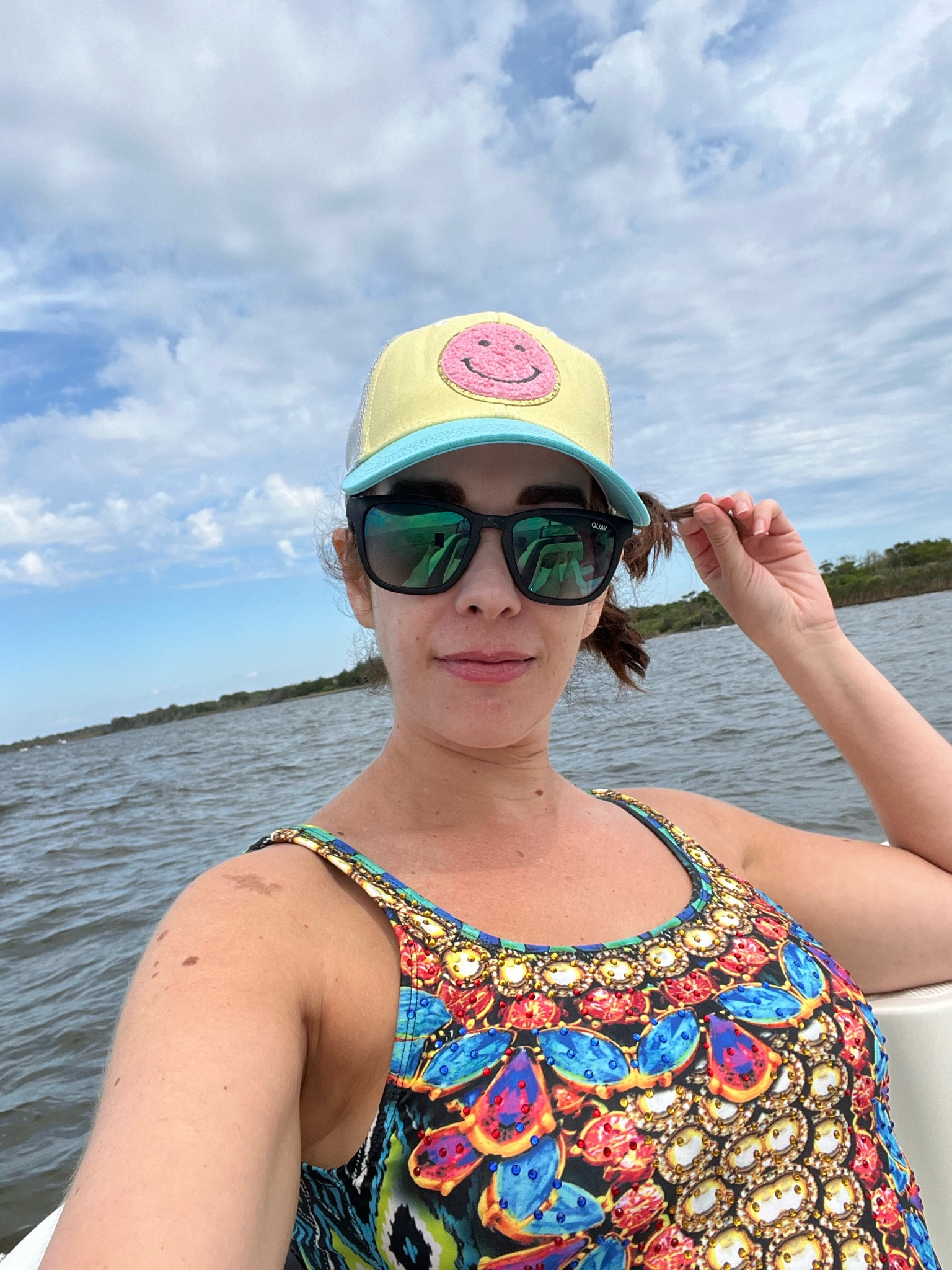 one piece bathing suit (size medium). #hat #truckerhat #smileyfacehat #sunglasses #sunnies #bathingsuit #onepiecebathingsuit #suit #swim #swimmie

#LTKStyleTip #LTKFindsUnder100 #LTKSwim