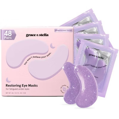 Grace & Stella Restoring Under Eye Masks - Purple - 48ct | Target