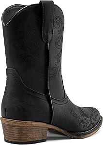 DREAM PAIRS Women's Cowboy Cowgirl Western Ankle Boots Low Chunky Heels Square Toe Fall Short Boo... | Amazon (US)