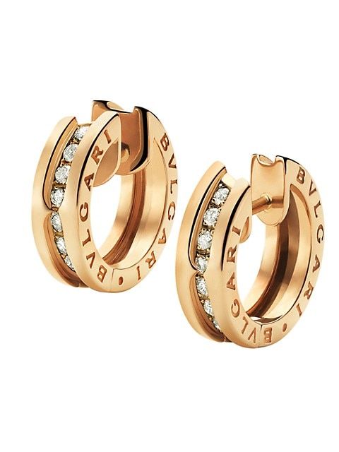 B.zero1 18K Yellow Gold & Diamond Small Hoop Earrings | Saks Fifth Avenue