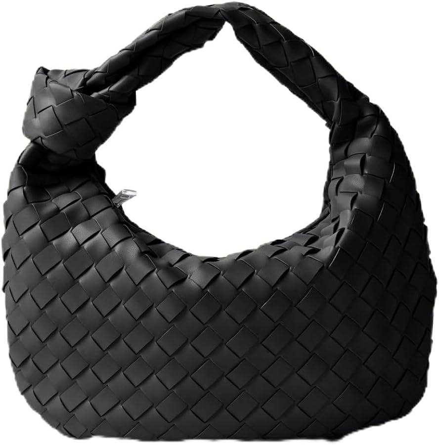 Woven Handbags for Women, Hobo Bags for Women, Fashion Knotted Small Top Handle Purse Clutch, Sof... | Amazon (US)