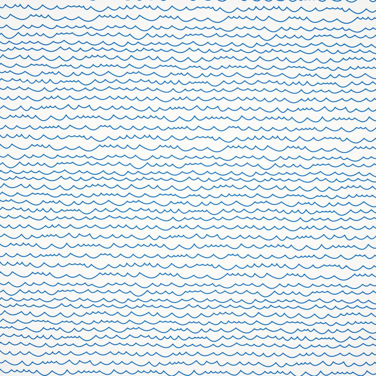 Schumacher Waves Blue Wallpaper | DecoratorsBest