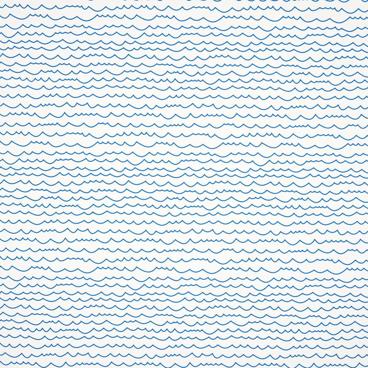 Schumacher Waves Blue Wallpaper | DecoratorsBest