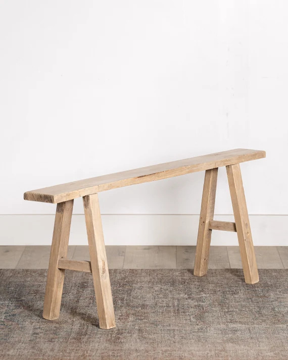 Vintage Elm Narrow Bench B free Shipping - Etsy | Etsy (US)