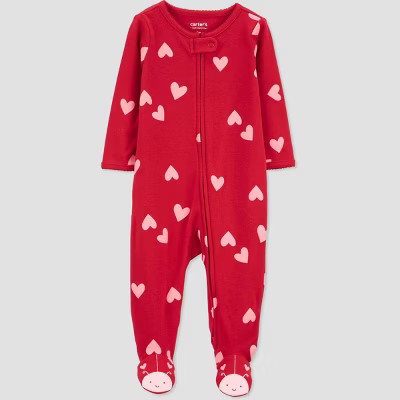 Carter's Just One You®️ Baby Girls' Sleep N' Play - Red/Pink 9M | Target