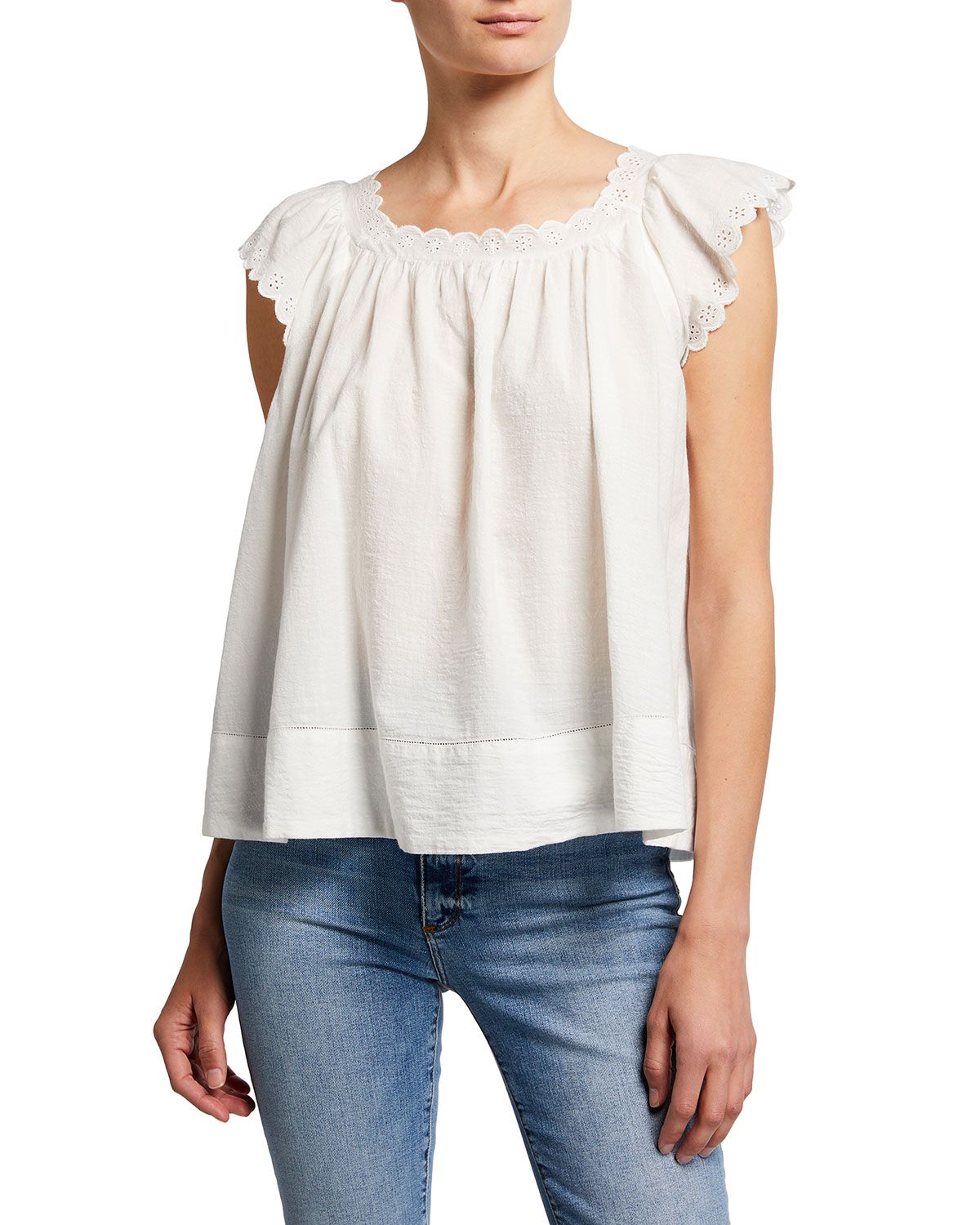 The Eyelet Keepsake Tank Top | Neiman Marcus