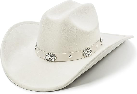 Cowboy Hat for Women and Men with Shapeable Wide Brim - Felt Cattleman Western Hats for Cowboys a... | Amazon (US)
