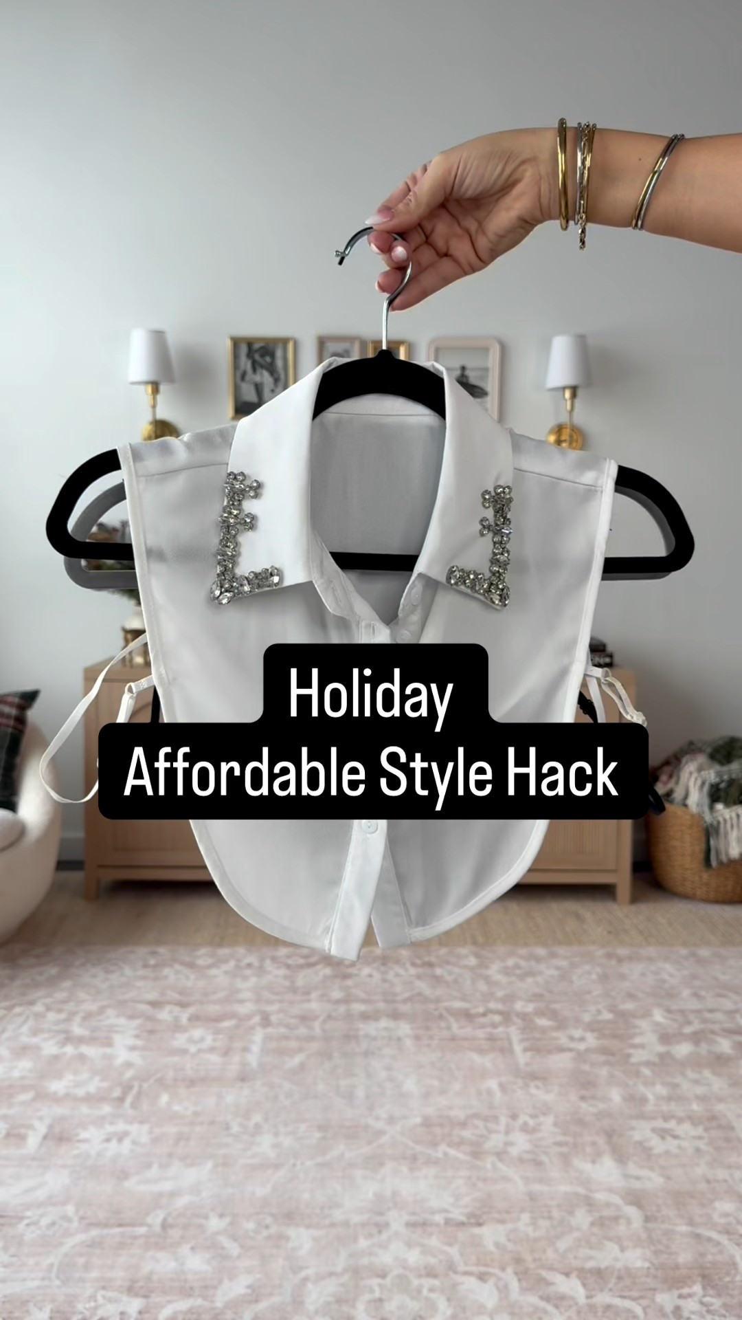 Holiday style in a nutshell: sparkly Amazon collar, blingy bag, wide-leg denim + cozy sweater + heels. Festive, elevated, and still comfy.✨
Rhinestone fake collars- medium 
Sweater - small 
Denim - 2 long 
Heels- tts 

#ltku #ltkover40
#LTKgrwm #LTKU #LTKHoliday #LTKFindsUnder100 #LTKFindsUnder50 #LTKTall