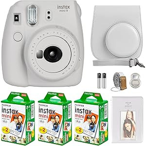 FujiFilm Instax Mini 9 Instant Camera + Fujifilm Instax Mini Film (60 Sheets) Bundle with Deals N... | Amazon (US)