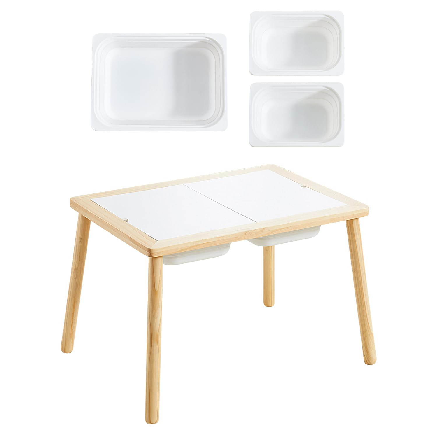 Beright Kids Table, Play Sand Indoor Sensory Table, with 3 Storage Bin for Kids, Perfect Choice for Christmas Thanksgiving Gift | Amazon (US)